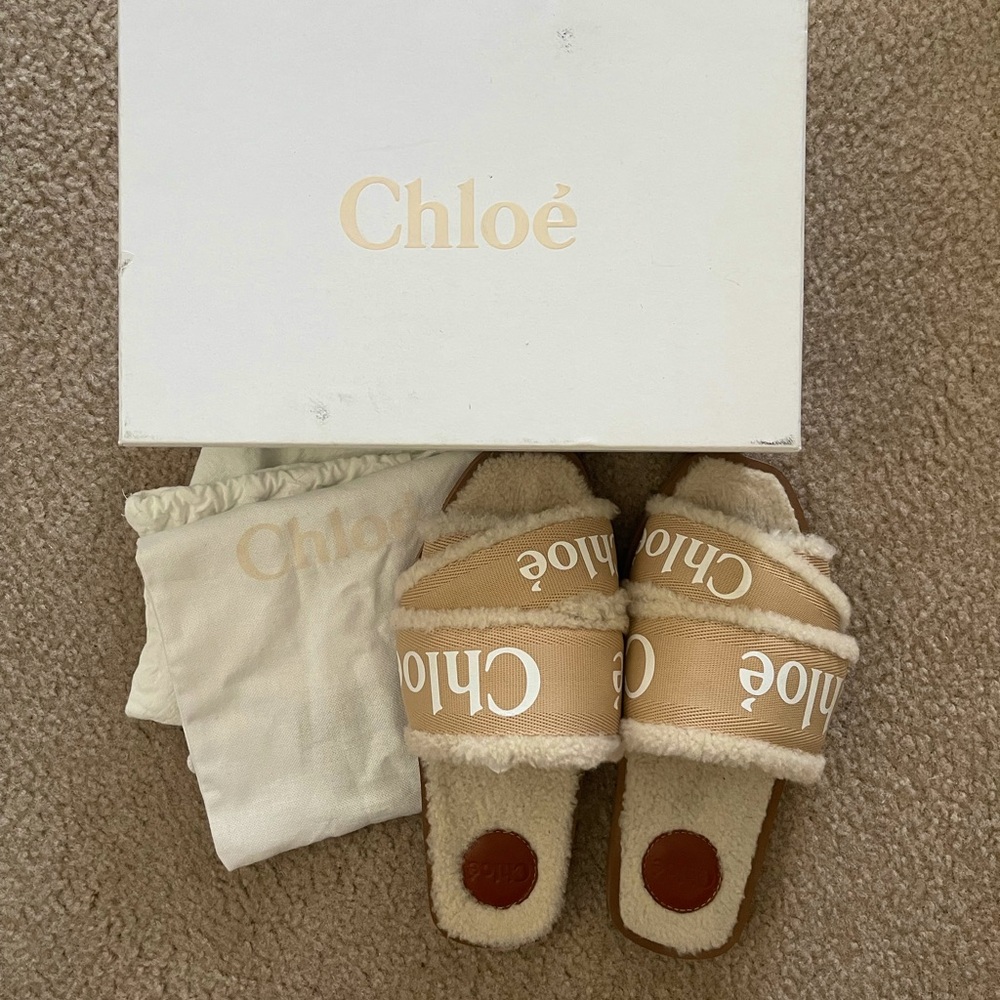 Chloe woody lambskin flats - slip ons